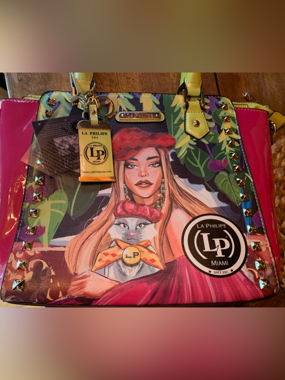 NWT La Philipe MIAMI paradise handbag